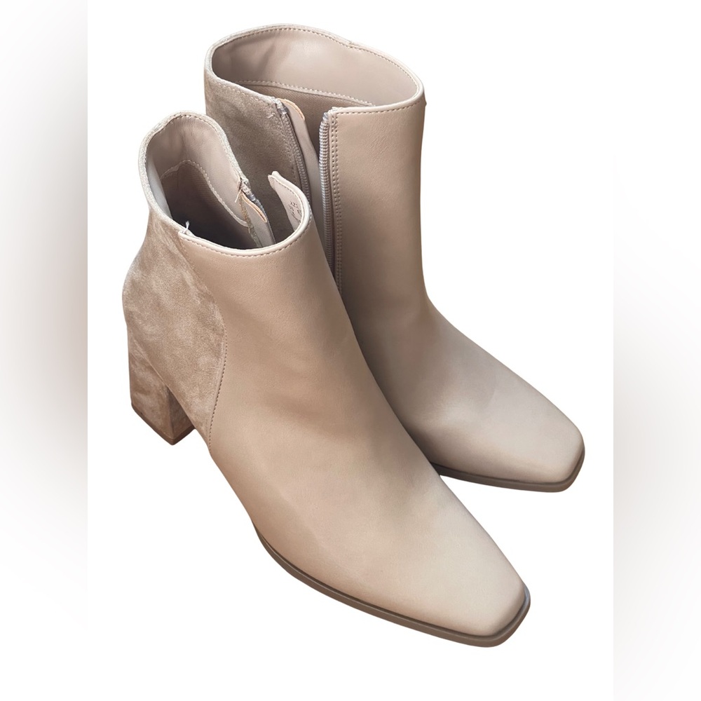 Elegant Cream Ankle Boots